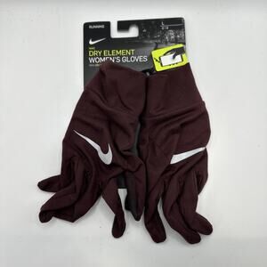 Nike Dri-Fit Gloves Women's Large Element Running Dark Wine - New With Tags